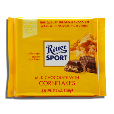 RITTER, MILK CHOCOLATE WITH CORN FLAKES